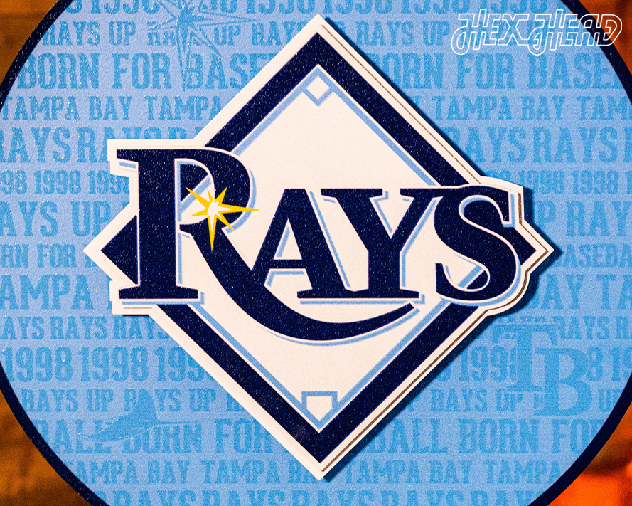 Tampa Bay Rays CRAFT SERIES 3D Embossed Metal Wall Art