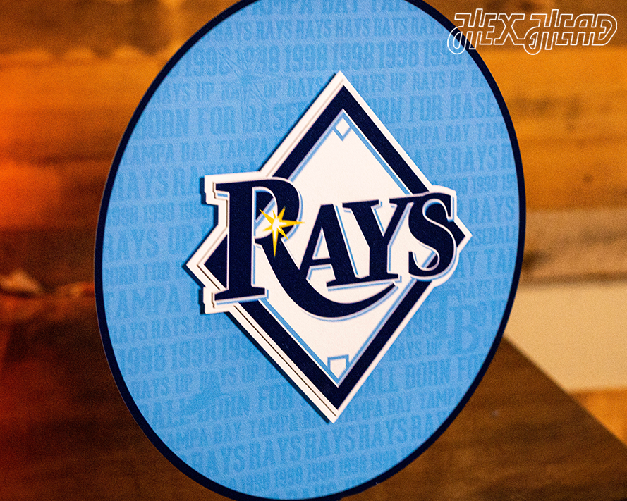 Tampa Bay Rays CRAFT SERIES 3D Embossed Metal Wall Art