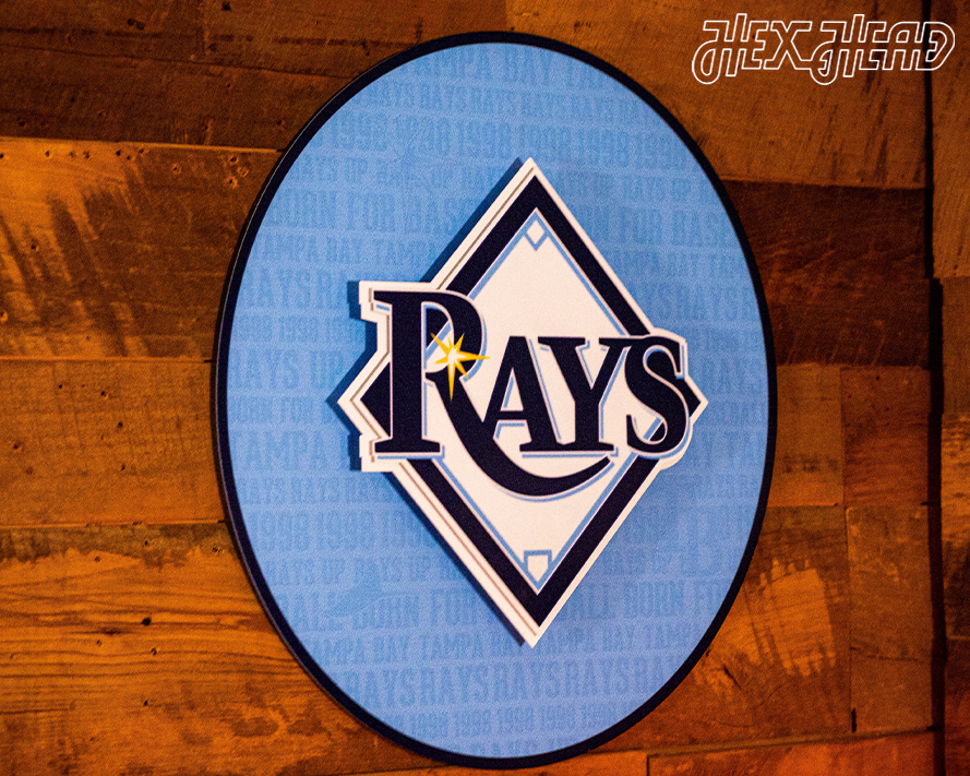 Tampa Bay Rays CRAFT SERIES 3D Embossed Metal Wall Art