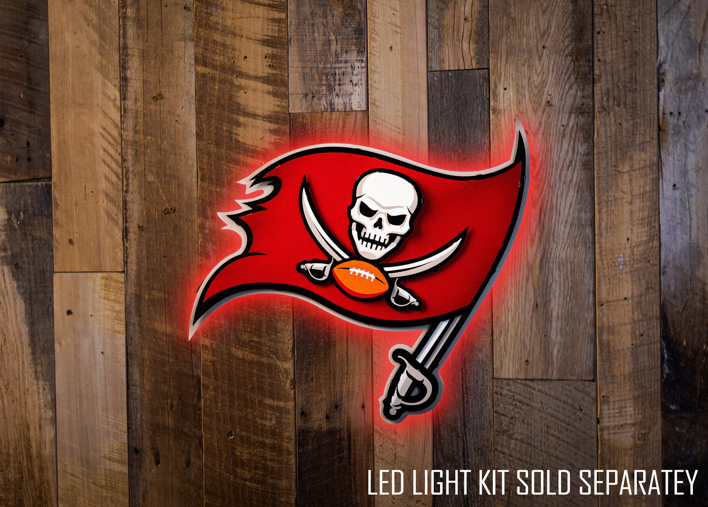 Tampa Bay Buccaneers "Buc's Jolly Roger Flag" 3D Vintage Metal Wall Art