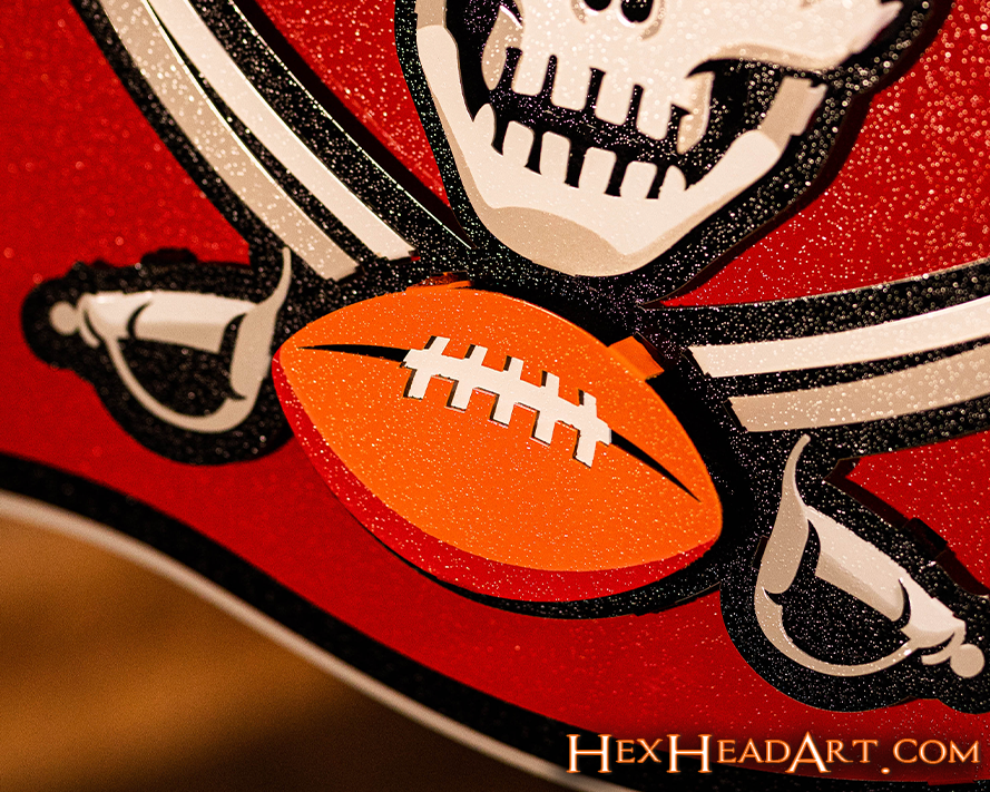 Tampa Bay Buccaneers "Buc's Jolly Roger Flag" 3D Vintage Metal Wall Art