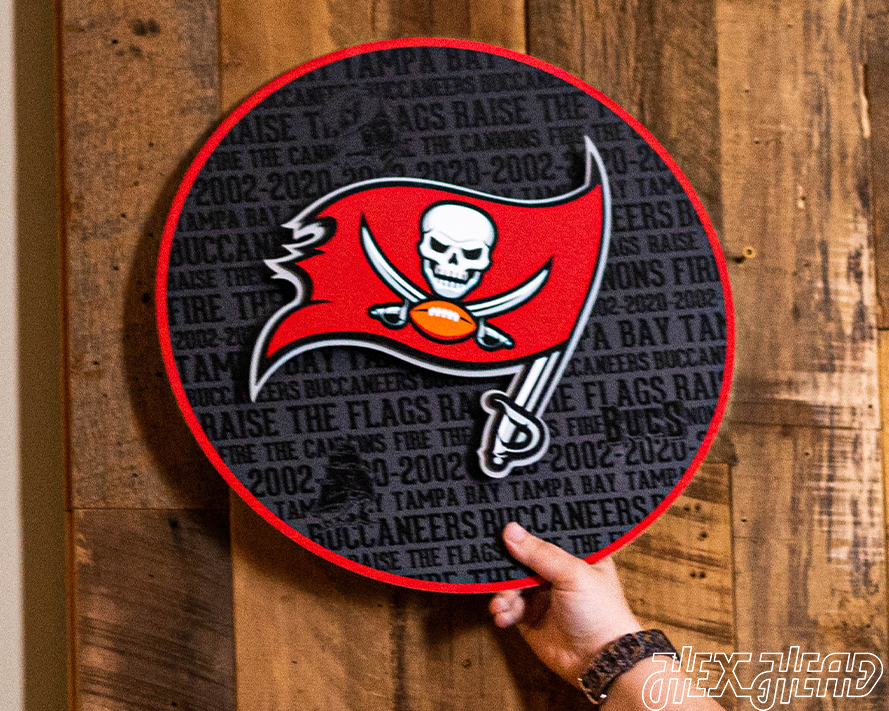 Tampa Bay Buccaneers "Buc's Jolly Roger Flag" CRAFT SERIES 3D Vintage Metal Wall Art