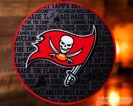 Tampa Bay Buccaneers "Buc's Jolly Roger Flag" CRAFT SERIES 3D Vintage Metal Wall Art