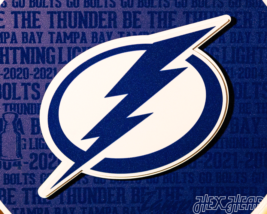 Tampa Bay Lightning NHL CRAFT SERIES 3D Vintage Metal Wall Art