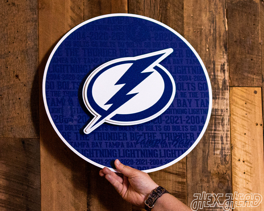 Tampa Bay Lightning NHL CRAFT SERIES 3D Vintage Metal Wall Art