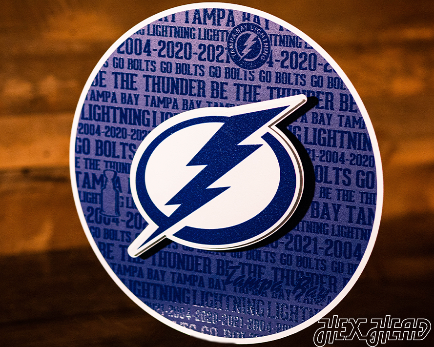 Tampa Bay Lightning NHL CRAFT SERIES 3D Vintage Metal Wall Art