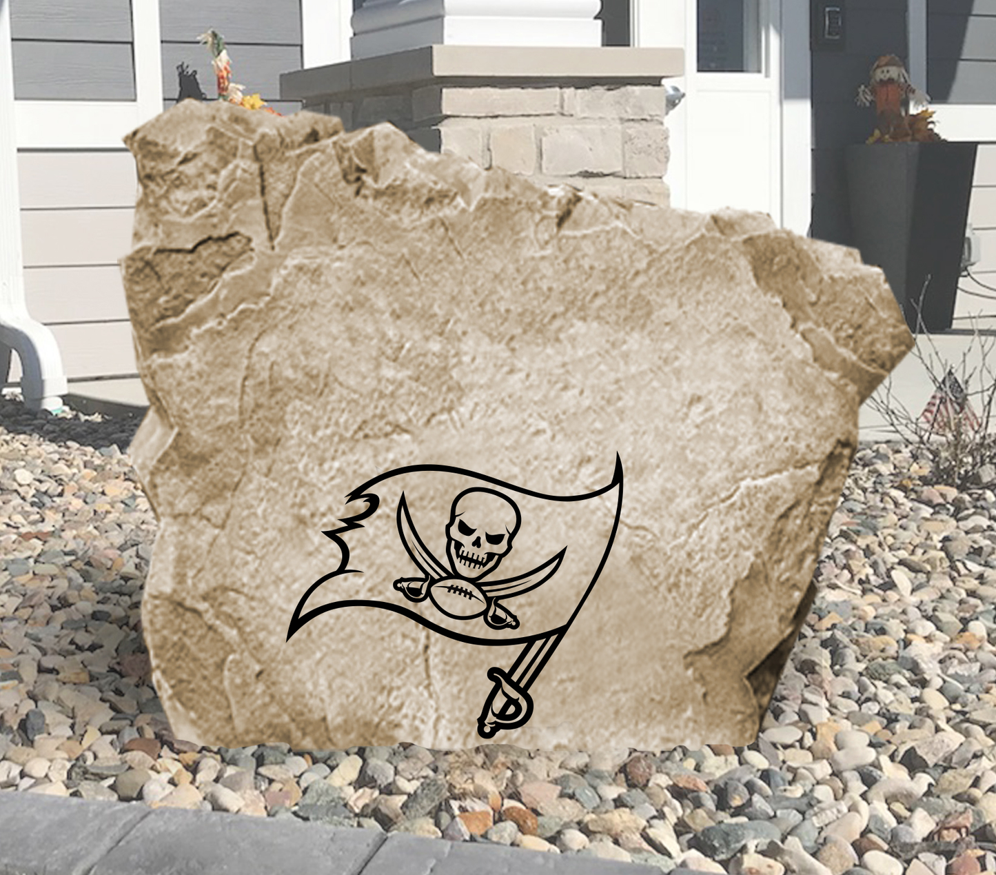 Tampa Bay Buccaneers Design-A-Stone Landscape Art Address Stone