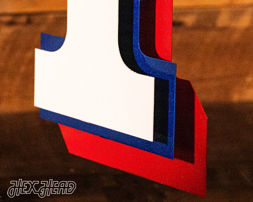 Texas Rangers 3 Layer "T" 3D Metal Wall Art