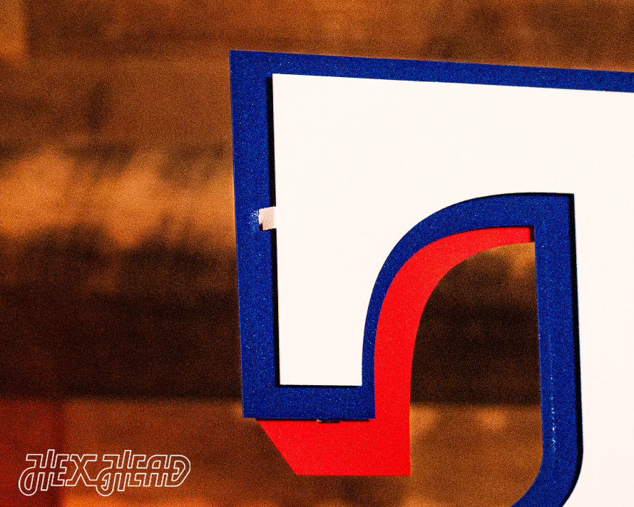 Texas Rangers 3 Layer "T" 3D Metal Wall Art