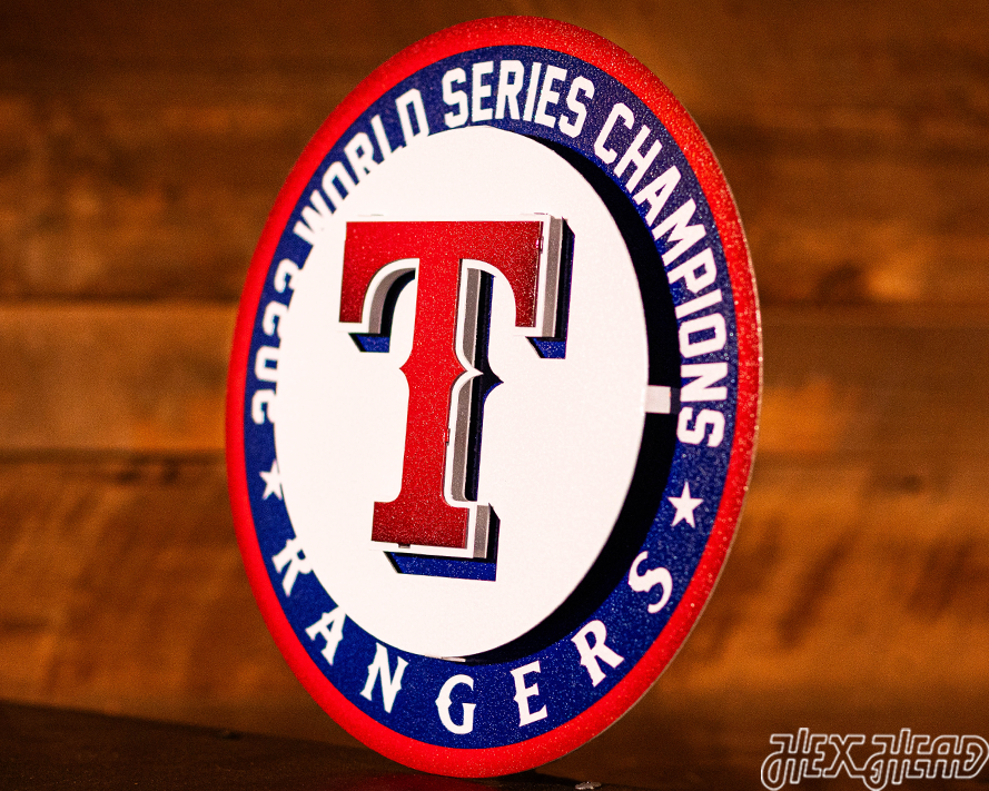 Texas Rangers 2023 World Series GIFT COLLECTION 3D Metal Wall Art