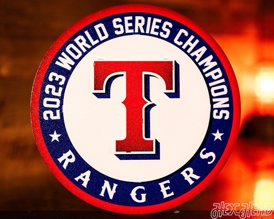 Texas Rangers 2023 World Series GIFT COLLECTION 3D Metal Wall Art