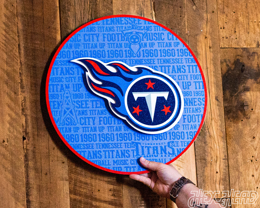 Tennessee Titans CRAFT SERIES 3D Embossed Metal Wall Art