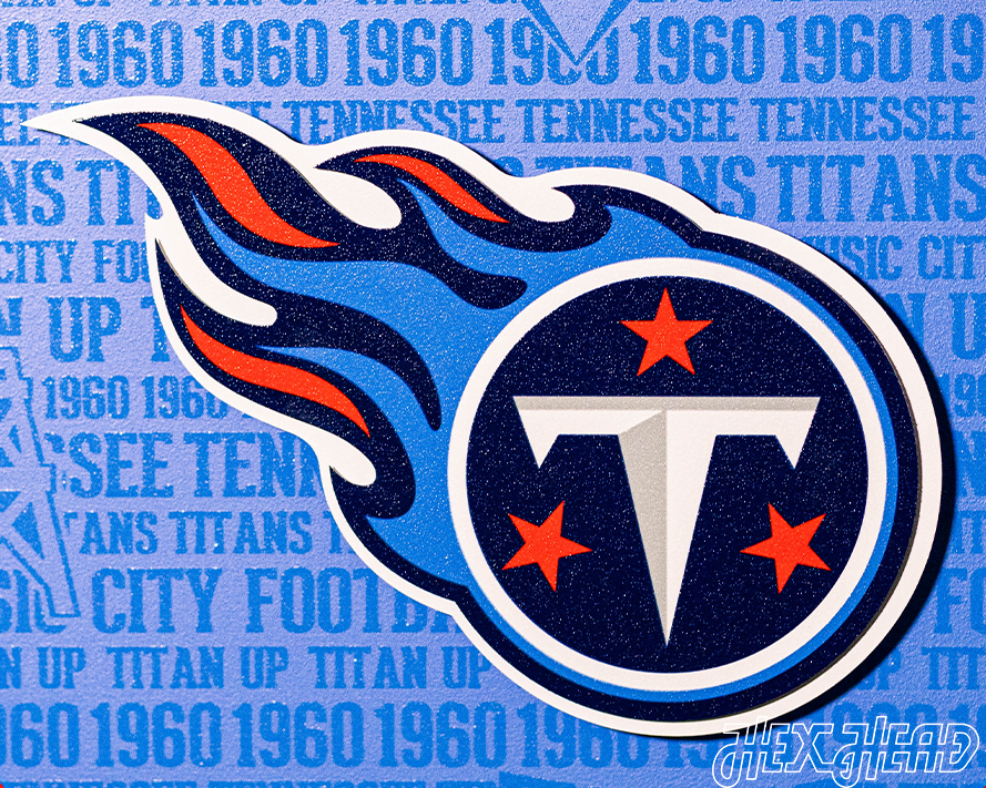 Tennessee Titans CRAFT SERIES 3D Embossed Metal Wall Art