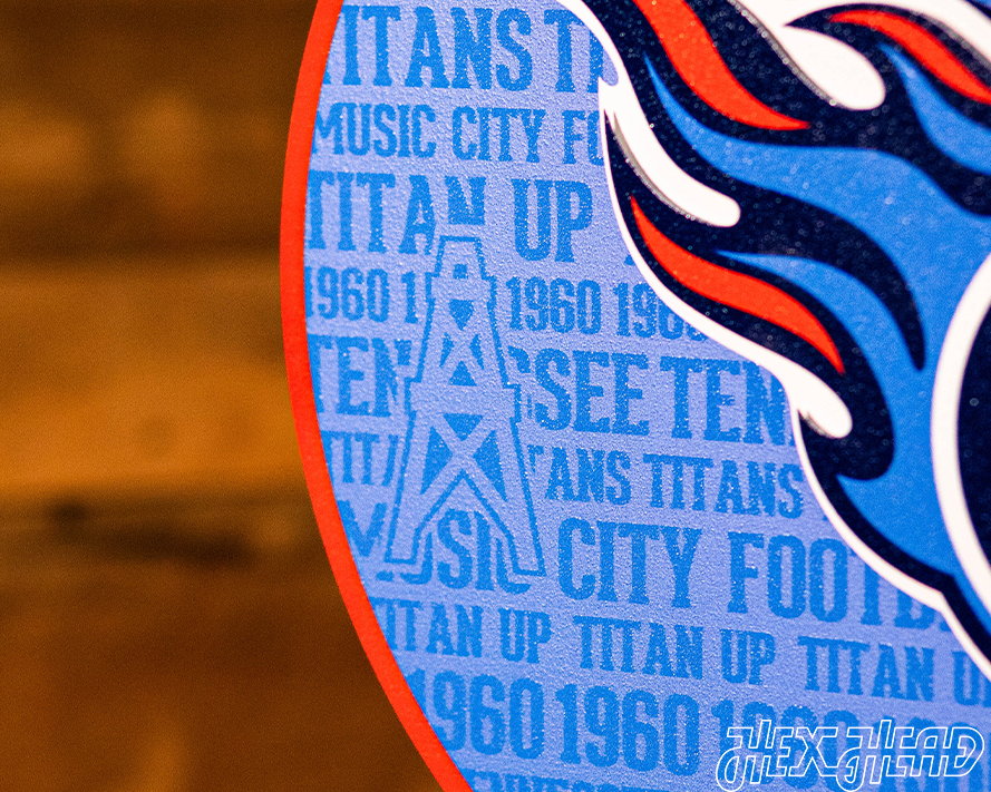 Tennessee Titans CRAFT SERIES 3D Embossed Metal Wall Art