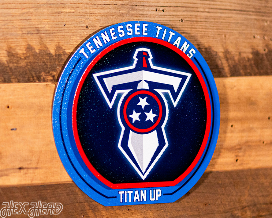 Tennessee Titans "Double Play" On the Shelf or on the Wall Art