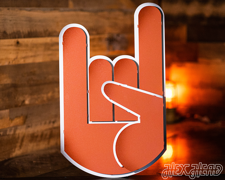 Texas Longhorns "Hook'em Horns" Hand Sign 3D Wall Art