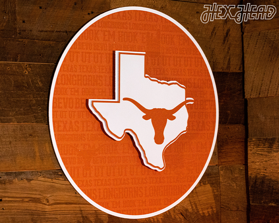 Texas Longhorns CRAFT SERIES 3D Embossed Metal Wall Art