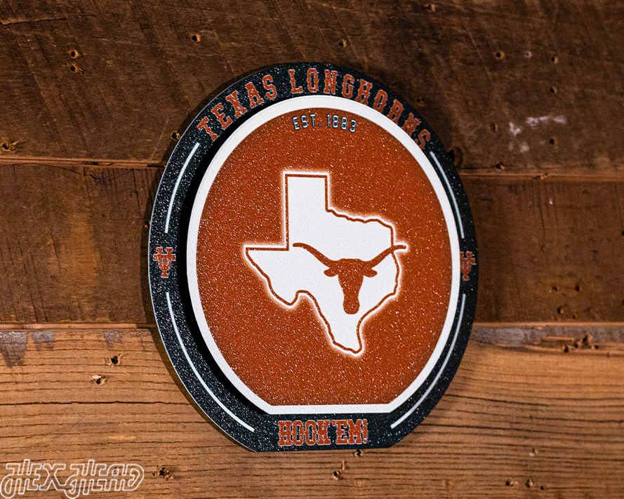 Texas Longhorns  "Double Play" On the Shelf or on the Wall Art