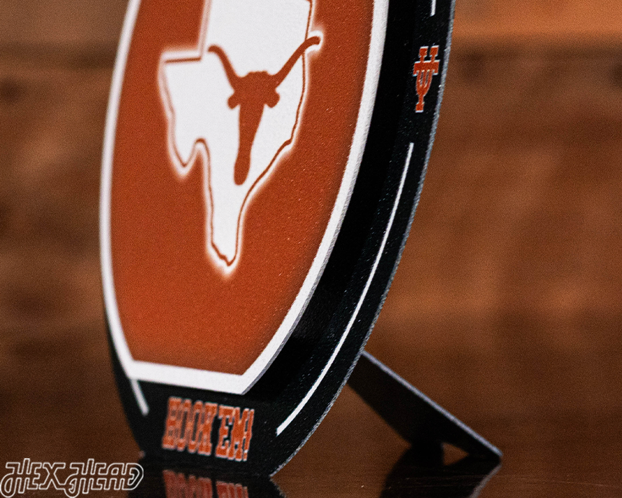 Texas Longhorns  "Double Play" On the Shelf or on the Wall Art