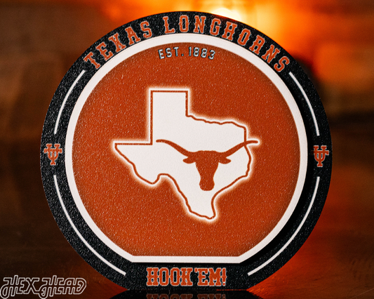 Texas Longhorns  "Double Play" On the Shelf or on the Wall Art