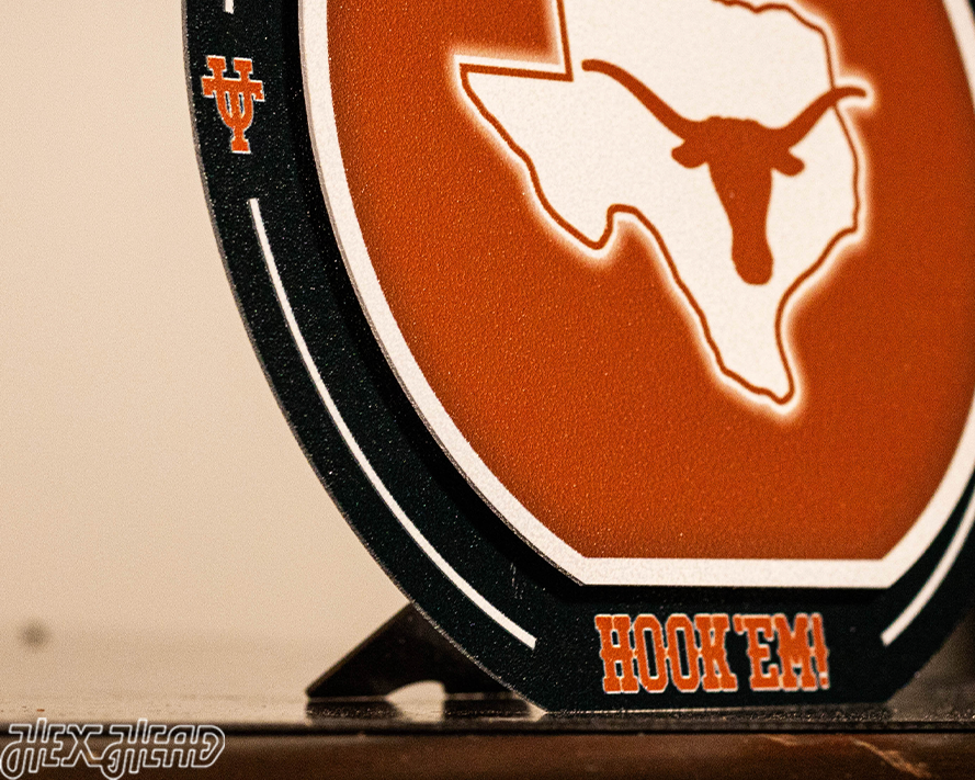 Texas Longhorns  "Double Play" On the Shelf or on the Wall Art