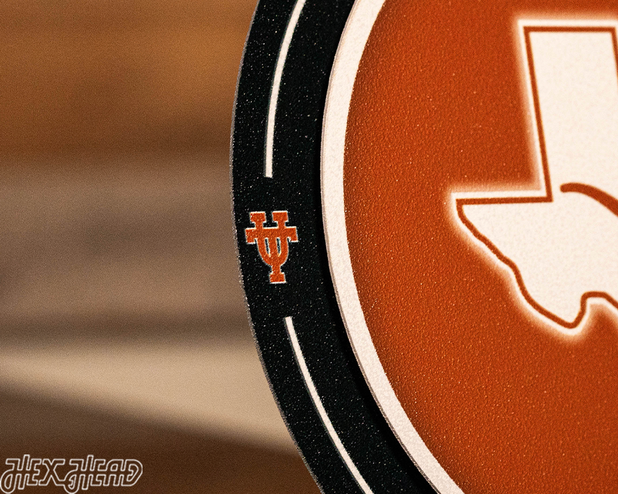 Texas Longhorns  "Double Play" On the Shelf or on the Wall Art