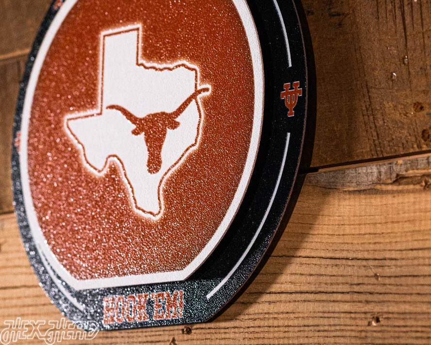 Texas Longhorns  "Double Play" On the Shelf or on the Wall Art