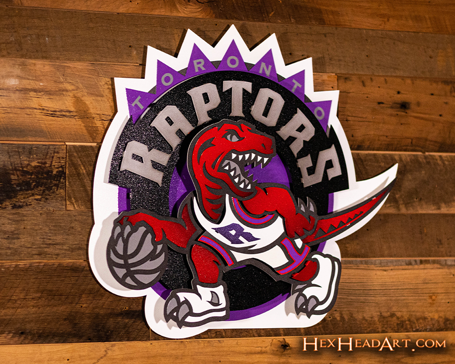 Toronto Raptors Vintage "1995-2008" 3D Metal Wall Art