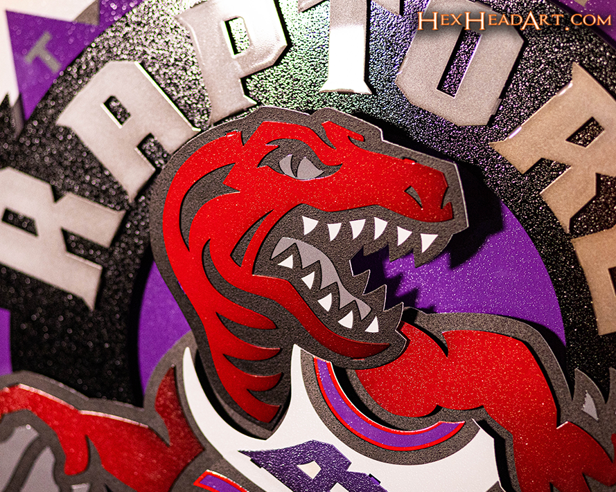 Toronto Raptors Vintage "1995-2008" 3D Metal Wall Art