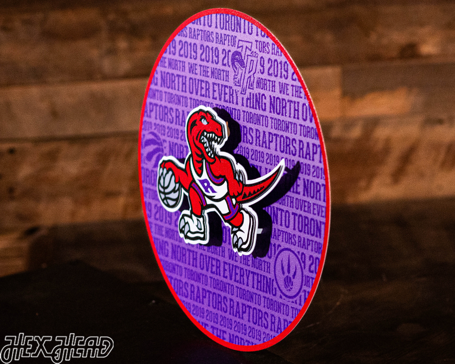 Toronto Raptors CRAFT SERIES 3D Embossed Metal Wall Art