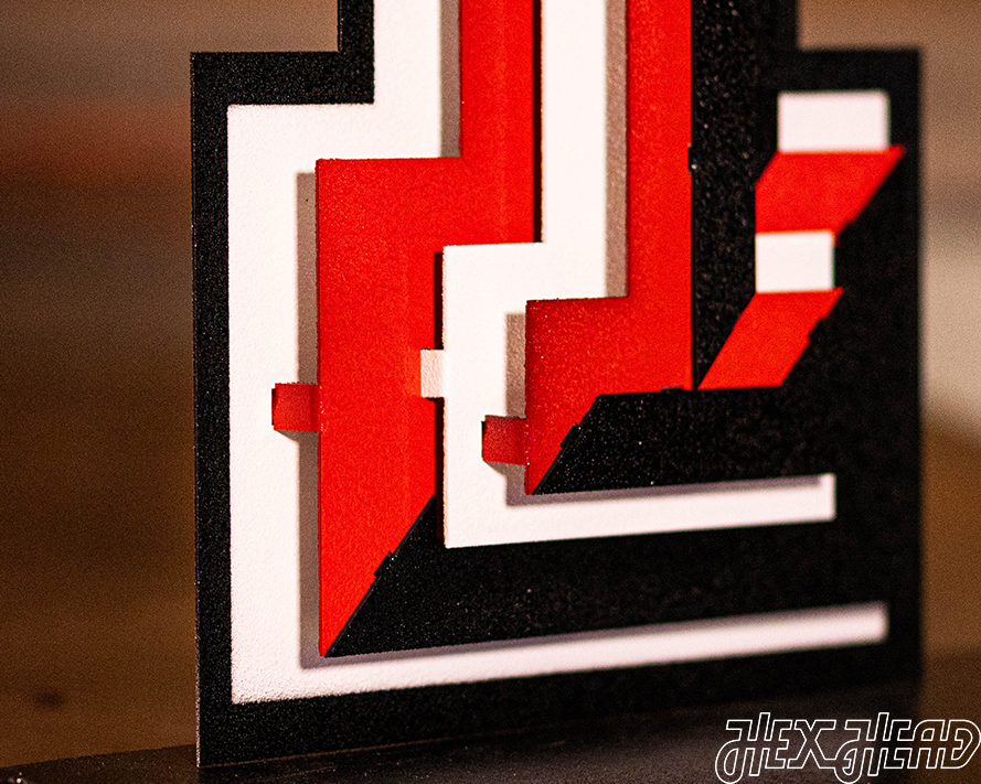 Texas Tech Red Raiders "DOUBLE T" 3D Vintage Metal Wall Art