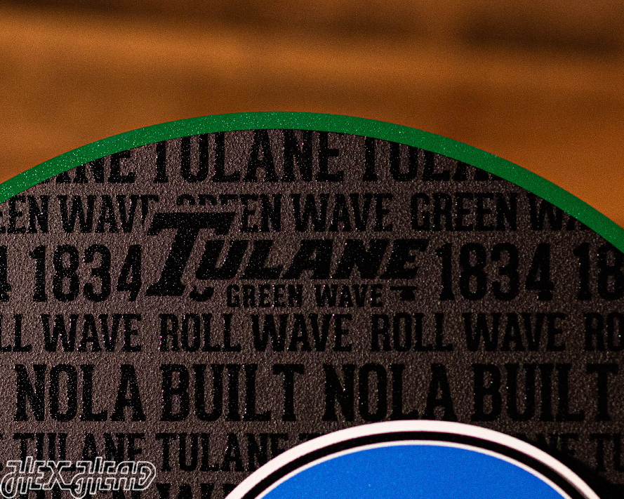 Tulane Green Wave CRAFT SERIES 3D Embossed Metal Wall Art