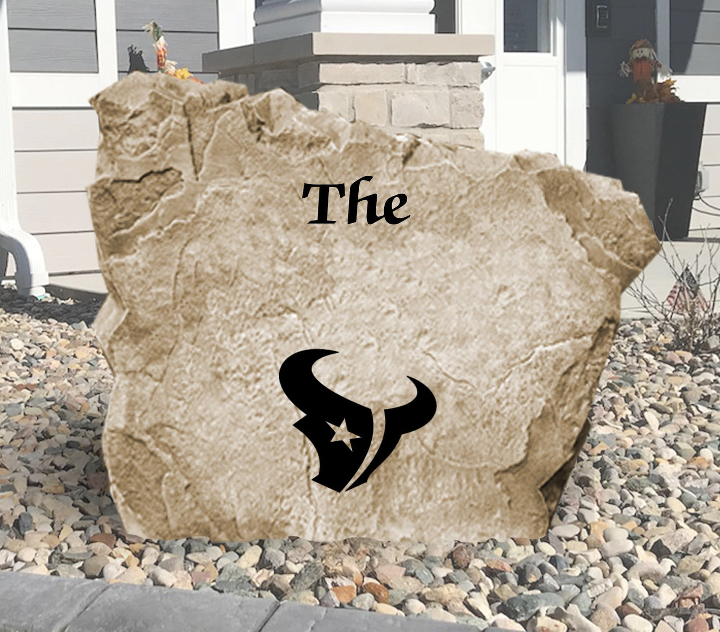 Houston Texans Design-A-Stone Landscape Art Family Name