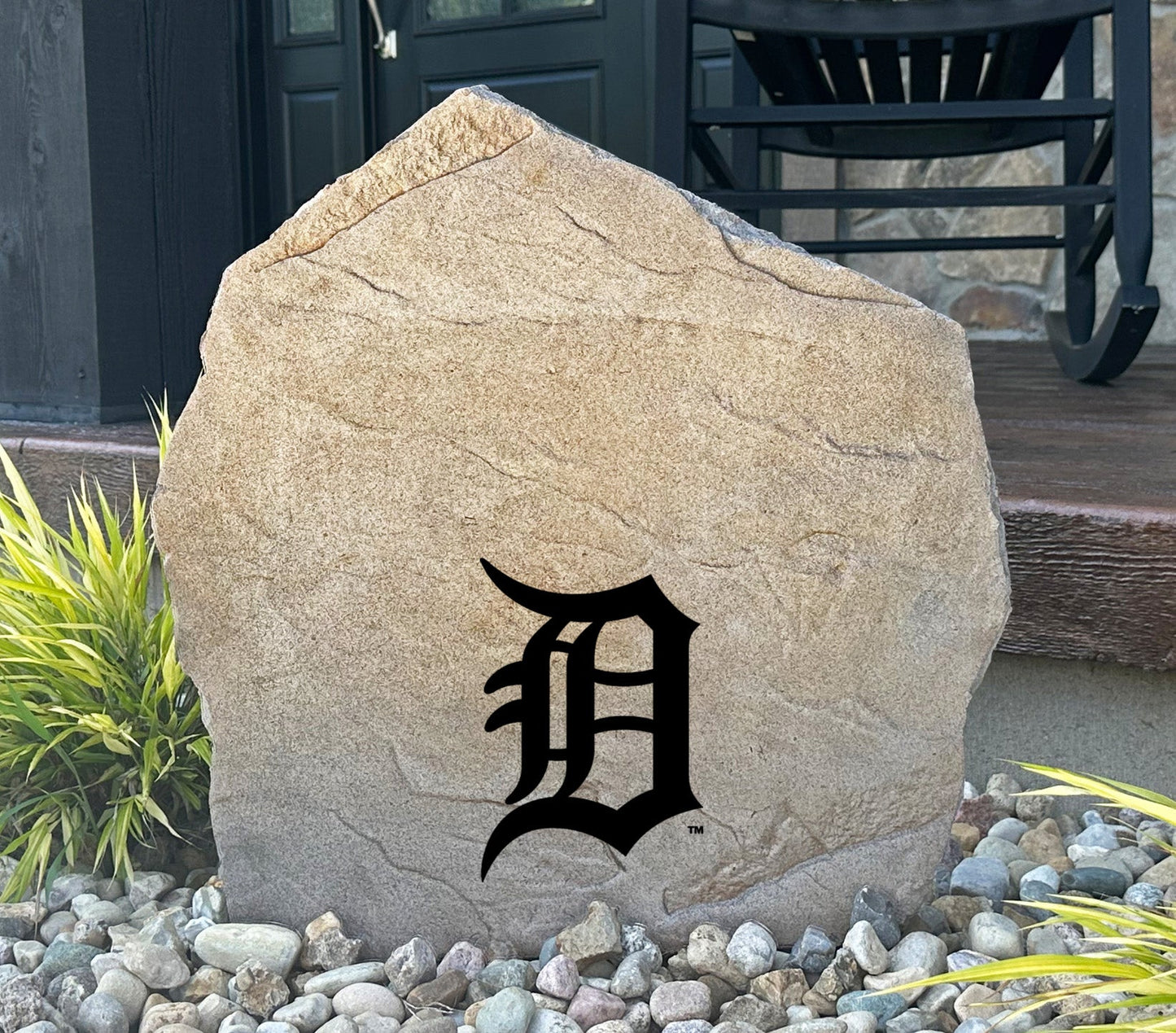 Detroit Tigers Design-A-Stone Landscape Art Address Stone