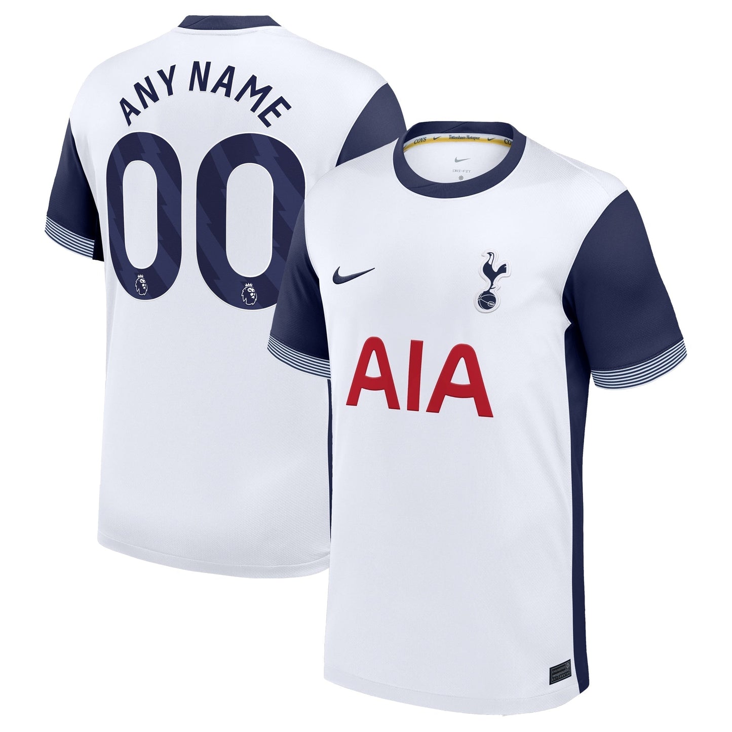 Tottenham Hotspur Nike 2024/25 Home Custom Jersey - White