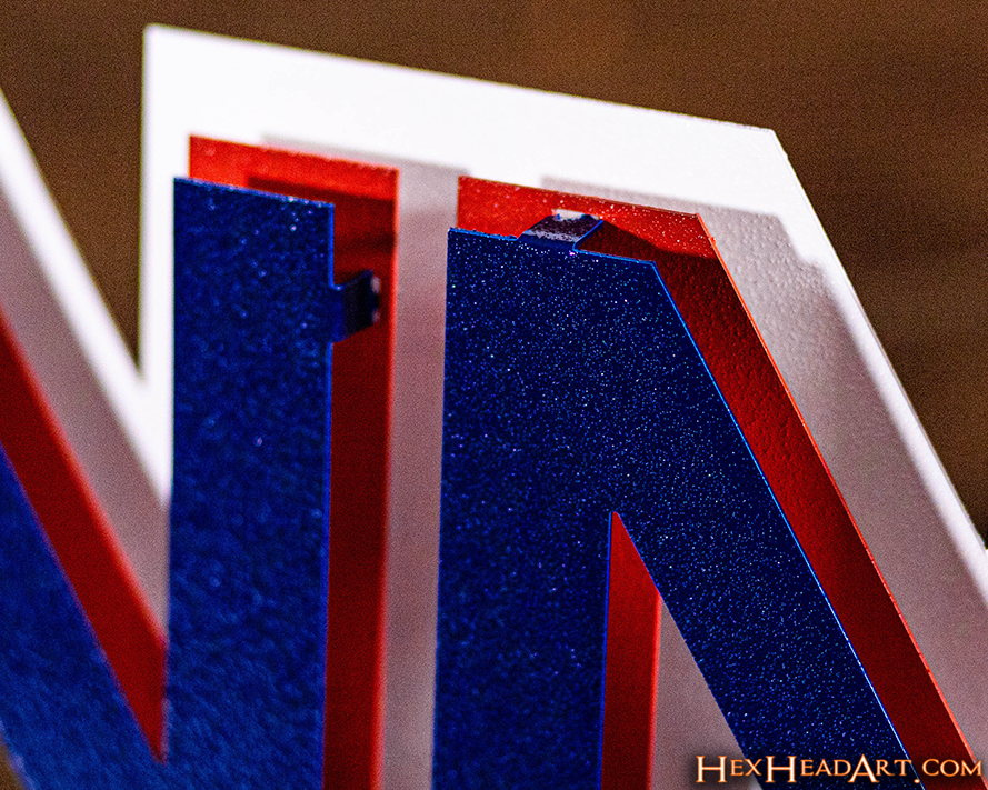 Connecticut Huskies "UCONN"  3D Vintage Metal Wall Art