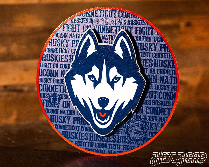 Connecticut UCONN Huskies CRAFT SERIES 3D Metal Wall Art