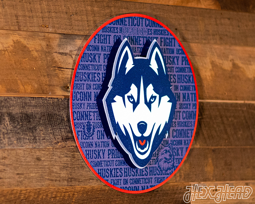 Connecticut UCONN Huskies CRAFT SERIES 3D Metal Wall Art