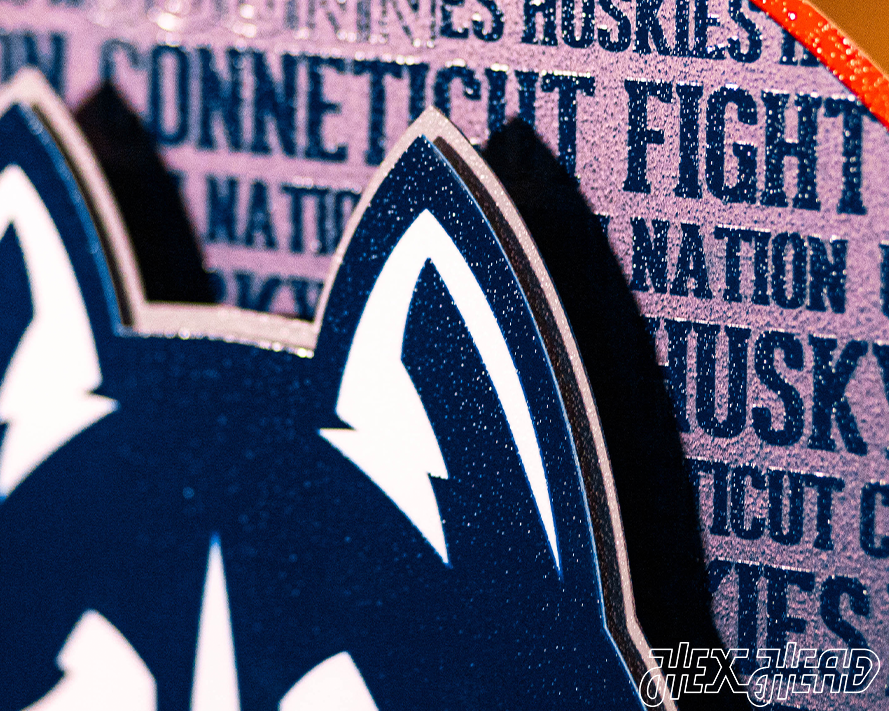 Connecticut UCONN Huskies CRAFT SERIES 3D Metal Wall Art