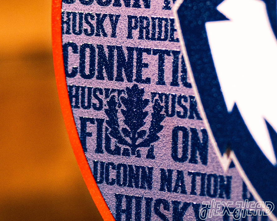 Connecticut UCONN Huskies CRAFT SERIES 3D Metal Wall Art