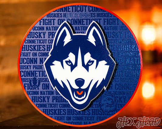 Connecticut UCONN Huskies CRAFT SERIES 3D Metal Wall Art