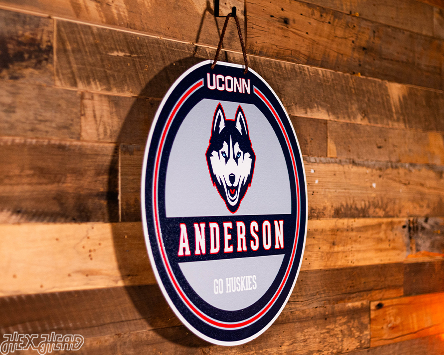 Connecticut UCONN Huskies Personalized Monogram Metal Art