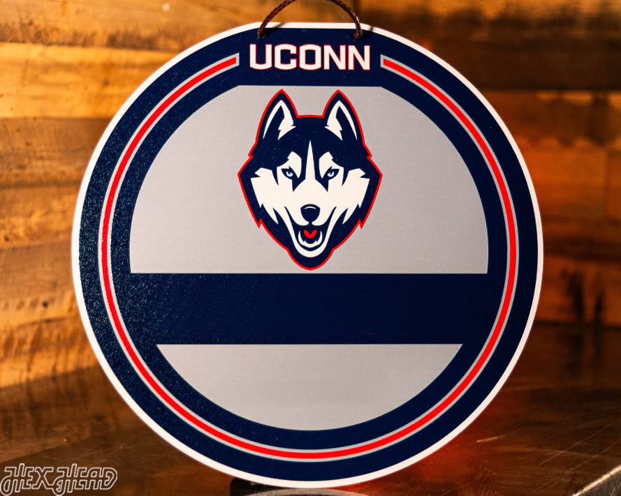 Connecticut UCONN Huskies Personalized Monogram Metal Art