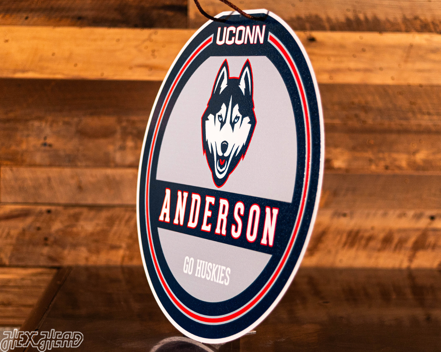 Connecticut UCONN Huskies Personalized Monogram Metal Art