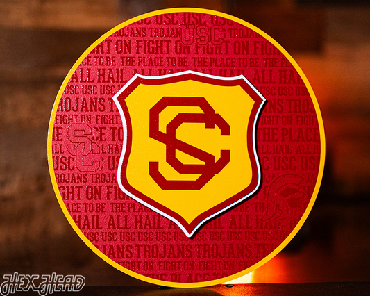 USC Southern California Trojans CRAFT SERIES 3D Embossed Metal Wall Art