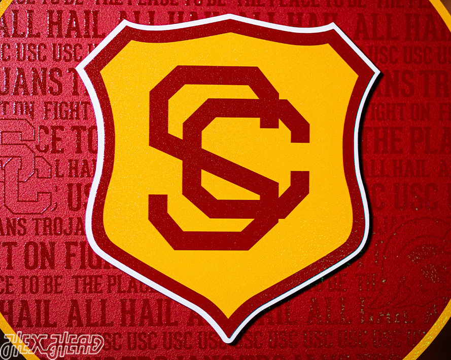 USC Southern California Trojans CRAFT SERIES 3D Embossed Metal Wall Art