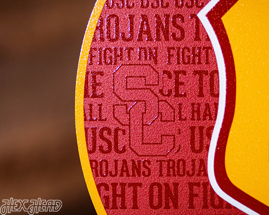 USC Southern California Trojans CRAFT SERIES 3D Embossed Metal Wall Art