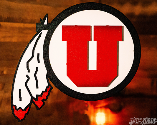 Utah UTES 3D Vintage Metal Art