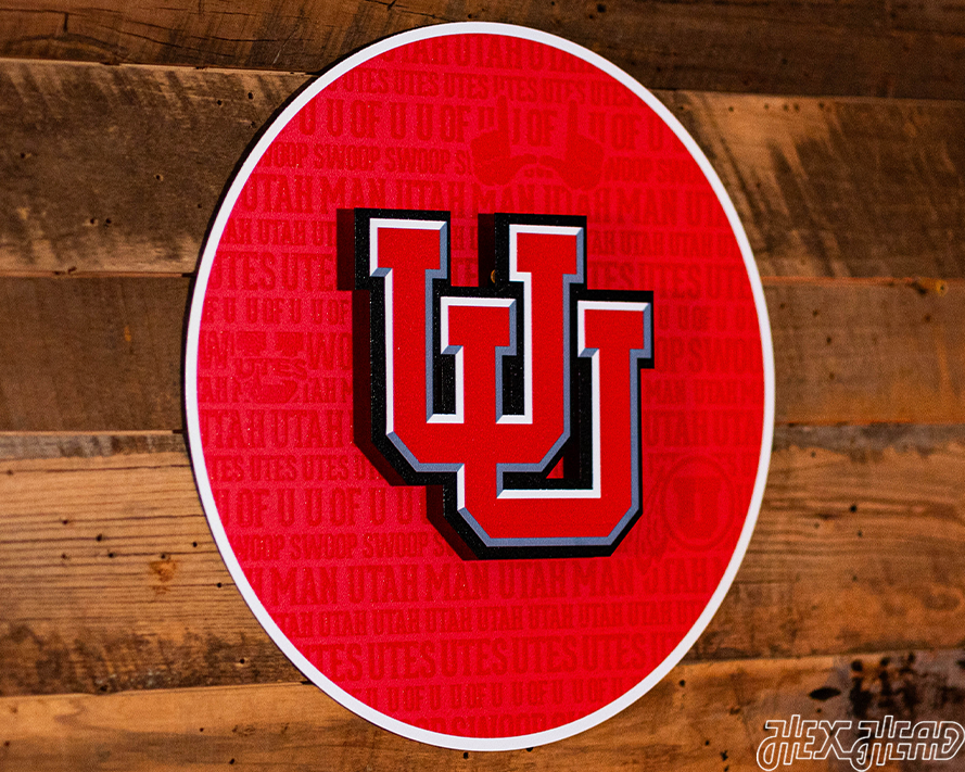 Utah Utes CRAFT SERIES 3D Embossed Metal Wall Art