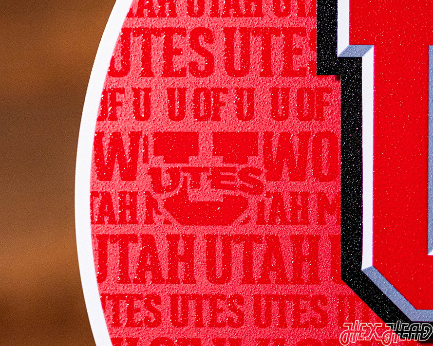 Utah Utes CRAFT SERIES 3D Embossed Metal Wall Art